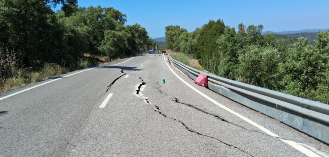 Avança a obra de estabilização da EN2 em São Brás de Alportel